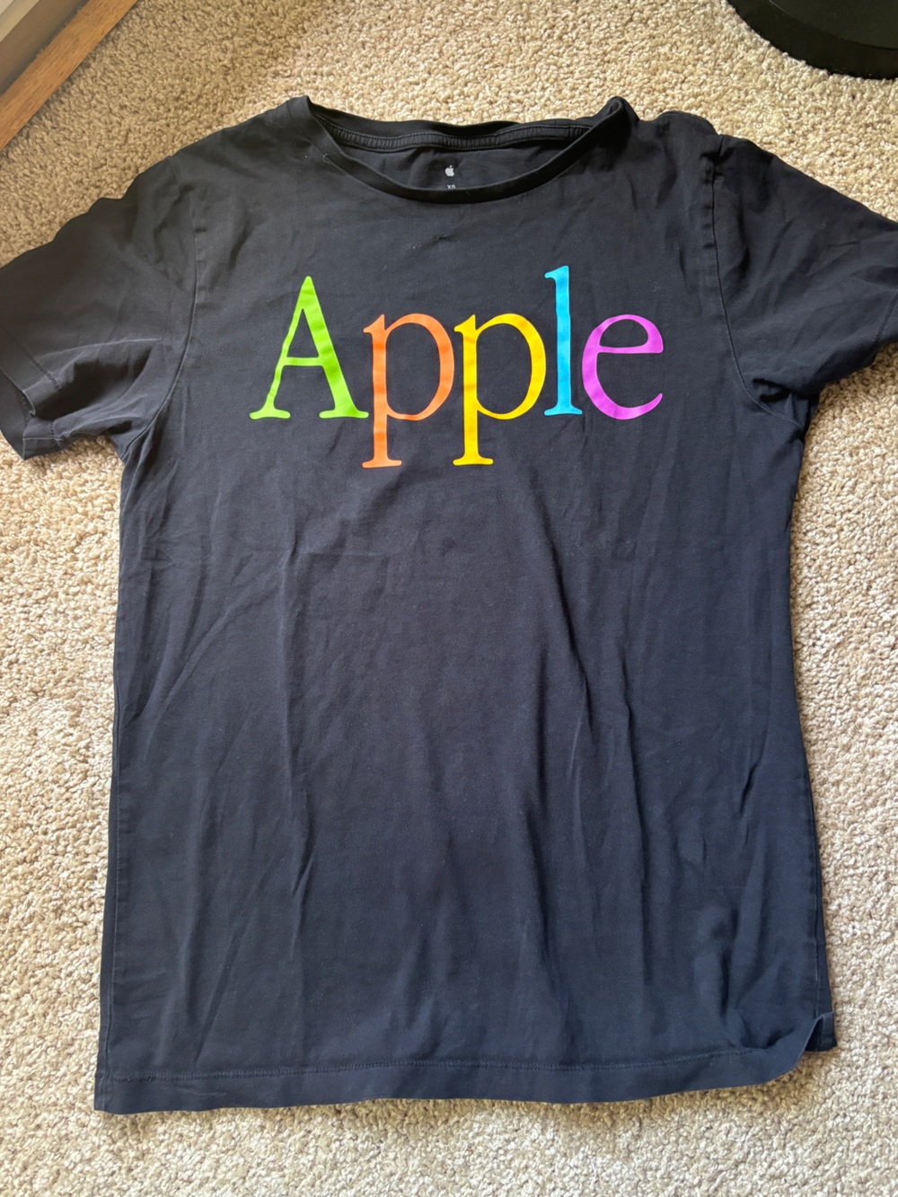 Apple T-Shirt with Serif 'Apple' Logo